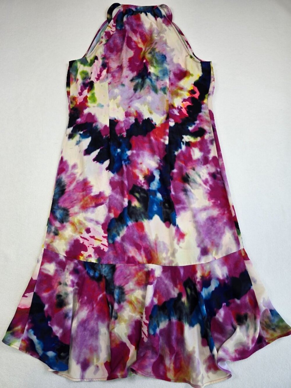 Cabi Womens Small Multicolor Tie-Dye Halter Sun Dress - Picture 5 of 6